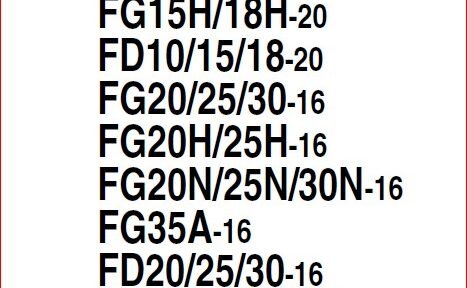 Komatsu FG10-20 FG15-20 FG18-20 Service Repair Manual