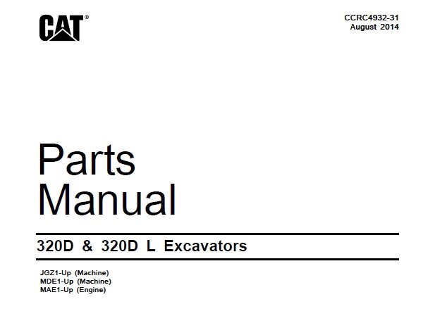 Caterpillar Cat 320D L Parts Manual