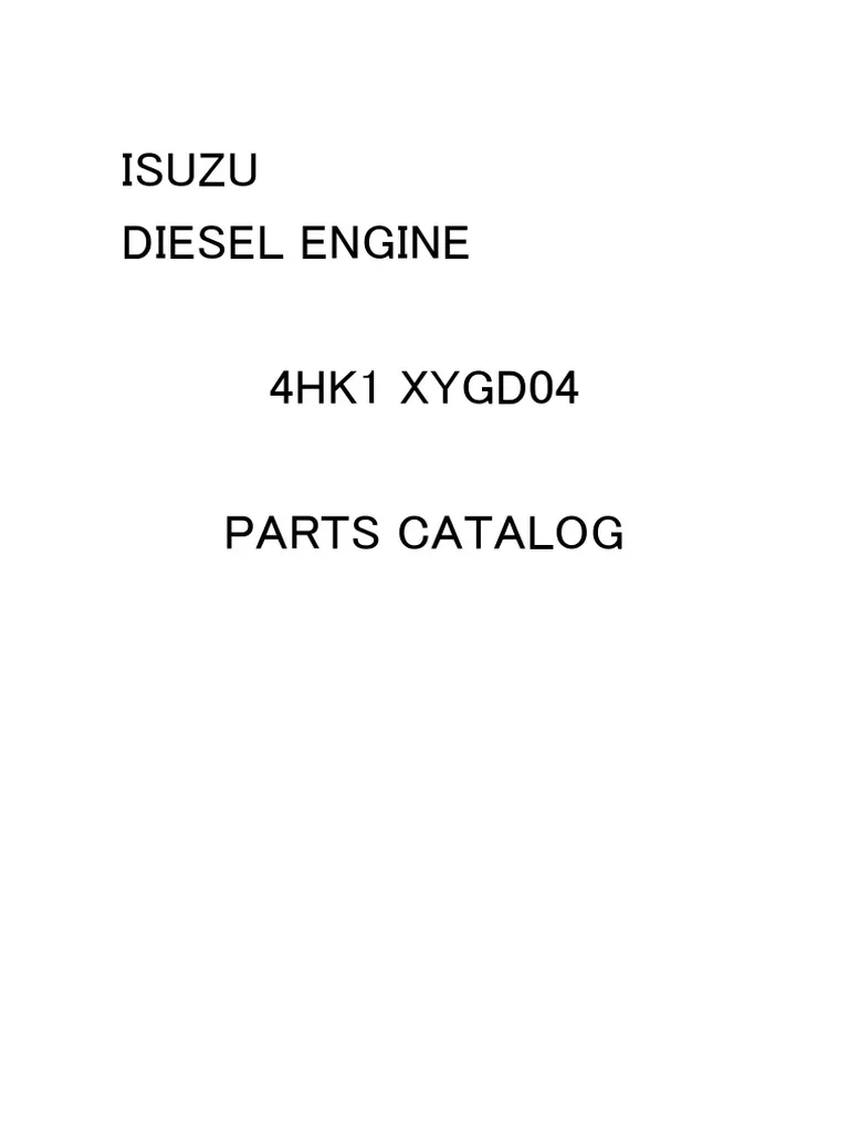 Isuzu 4HK1-Scx-500 Engine Service Repair Manual