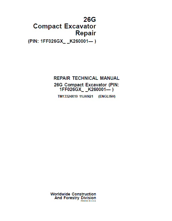 john deere 26g excavator repair technical manual.png