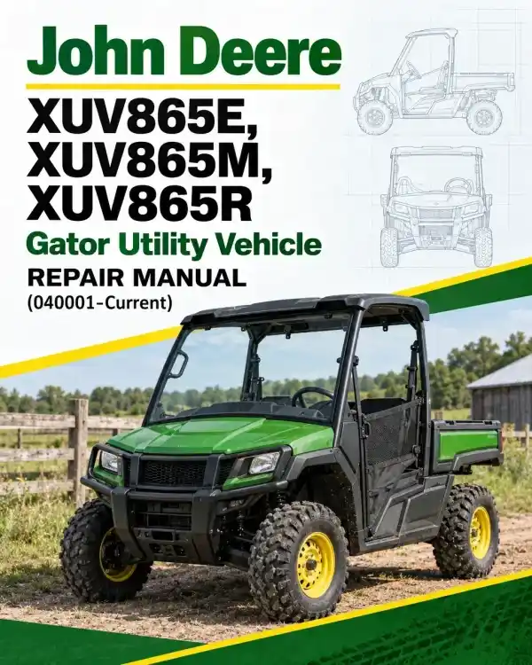 John Deere XUV865E, XUV865M, XUV865R Gator Utility Vehicle Repair Manual