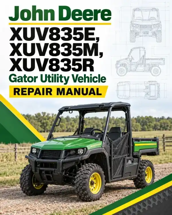 John Deere XUV835E, XUV835M, XUV835R Gator Utility Vehicle Repair Manual