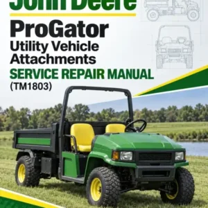 John Deere ProGator Utility Vehicle Attachments Service Repair Manual TM1803