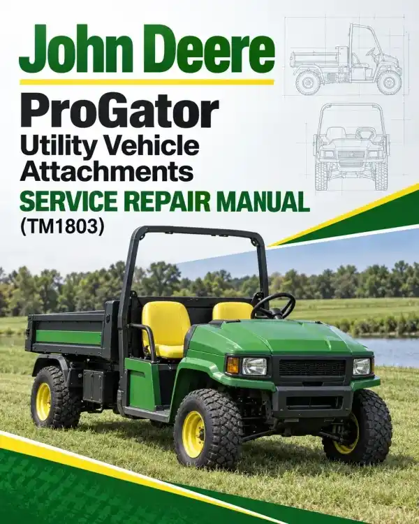 John Deere ProGator Utility Vehicle Attachments Service Repair Manual TM1803